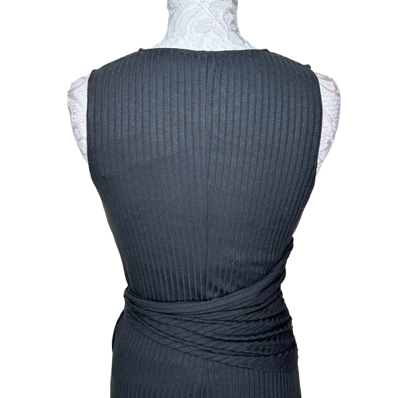 Cosmopolitan X Dress the Population Ribbed Knit Plunge Neck Dress Women SmallNWT - Picture 9 of 10